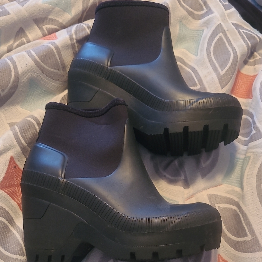 Hunter Black Women's Wedge Rain Boots